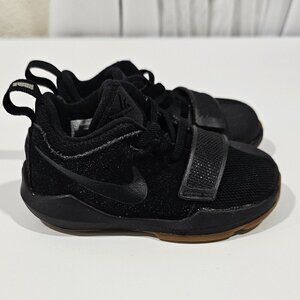 NIKE Black Pg 1 Baby Toddler Boy Girl Size 7 C Paul George Basketball Sneakers
